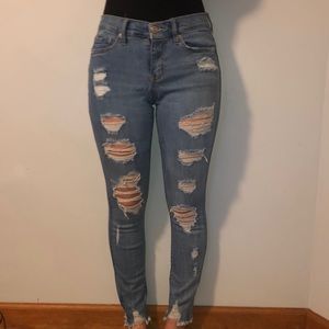 ripped lowrise jeans